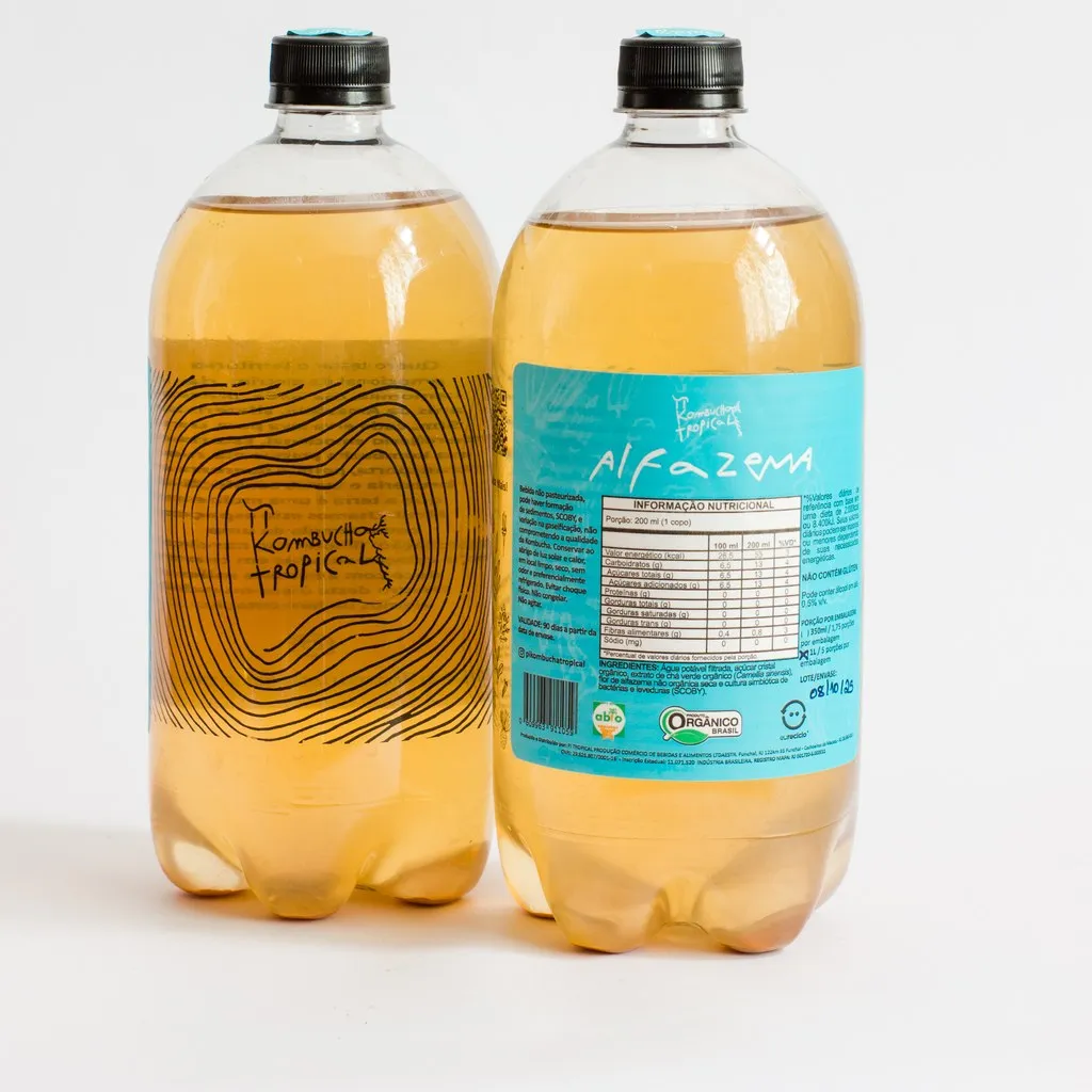 Garrafa Pet 1L da Pi Kombucha Tropical, sabor Alfazema
